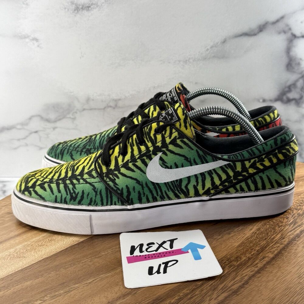 Men’s size 9.5-Nike Zoom Stefan Janoski Tiger Pack Rasta Skate Shoes 615957-613